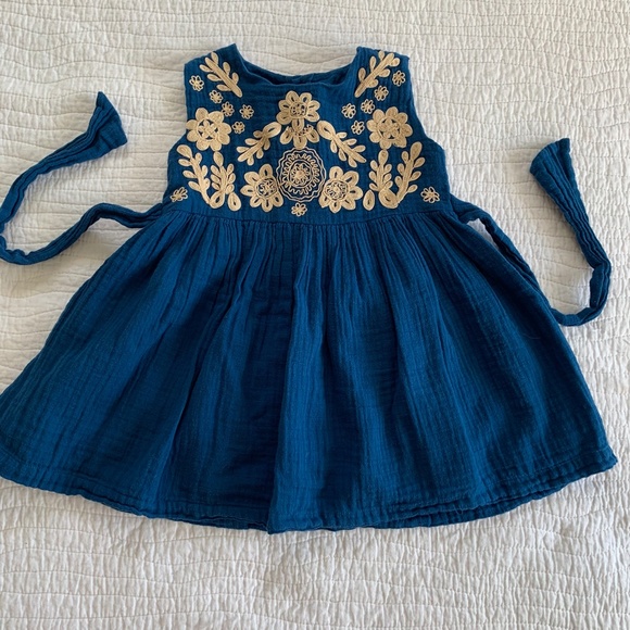 Roller Rabbit Other - Roller Rabbit Embroidered Sleeveless Size 4 Teal Blue Dress